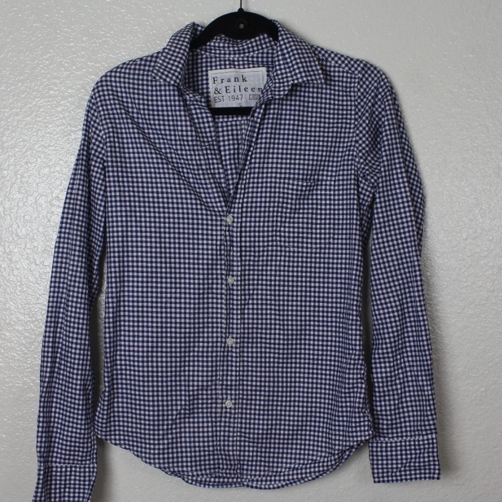 Frank & Eileen Linen Gingham Button Barry Shirt